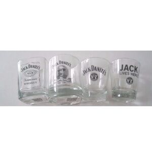 Lot of 4 Jack Daniels Shot Glasses